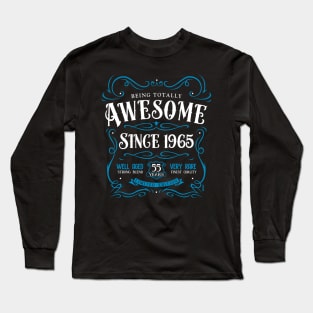 55th Birthday Gift T-Shirt Awesome Since 1965 Long Sleeve T-Shirt